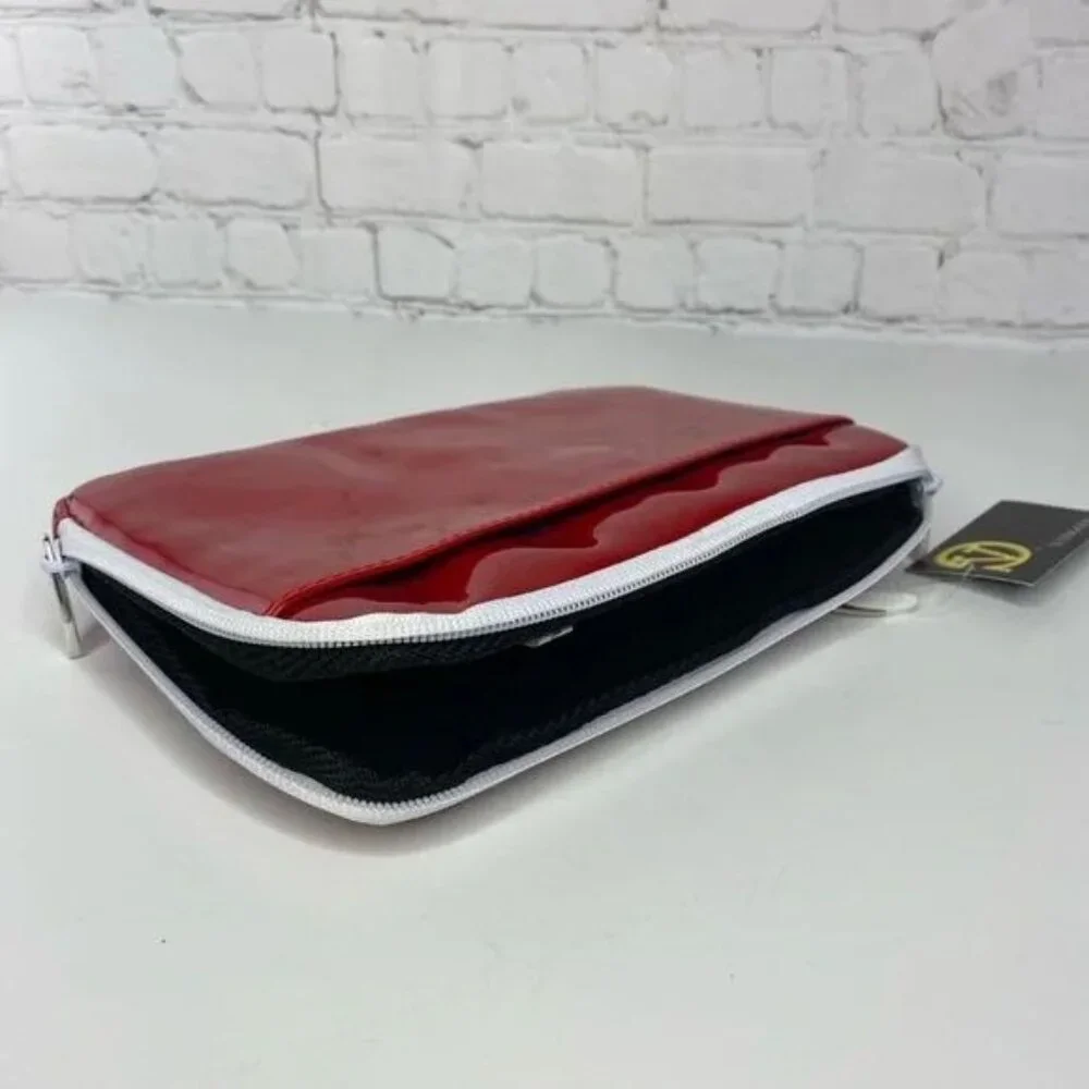 *VANGODDY Lipstick Red Patent Leather Tablet Sleeve Pouch Case Zipper Bag - NWT